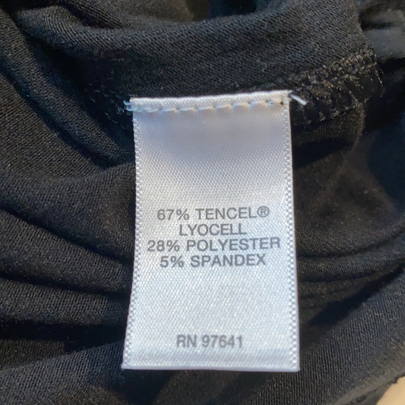 Pure Jill Fit Small Petite Side Tie Knot Black Shirt New D20 - Picture 6 of 8